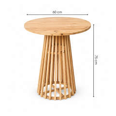Bàn Bar Thấp Gỗ Nan Tự Nhiên