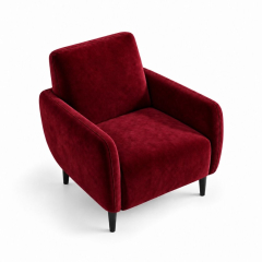 Ghế Sofa Armchair VIP - Nhung Đỏ Burgundy