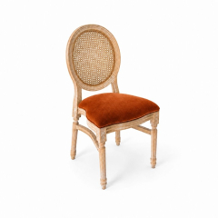 Ghế Louis XVI Lưng Mây - Nệm Màu
