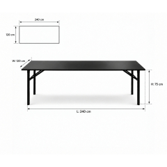 Bàn Sự Kiện Chữ Nhật - 240 × 120 cm