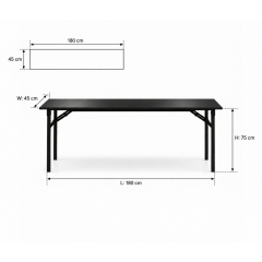 Bàn Sự Kiện Chữ Nhật - 180 × 45 cm