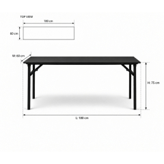 Bàn Sự Kiện Chữ Nhật - 180 × 60 cm