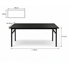 Bàn Sự Kiện Chữ Nhật - 160 × 100 cm