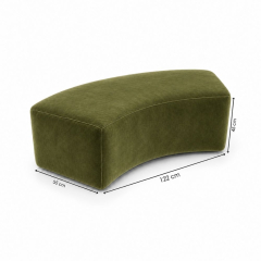 Ghế Băng Wave Module - Nhung Xanh Olive
