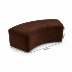 Ghế Băng Wave Module - Nhung Nâu Chocolate