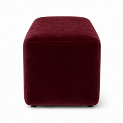 Ghế Bench Dài - Nhung Đỏ Burgundy
