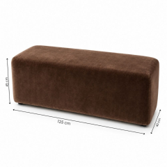 Ghế Bench Dài - Nhung Nâu Chocolate