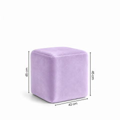Đôn Vuông Nhung - Tím Lilac