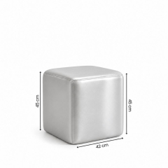 Đôn Vuông Metallic - Bạc