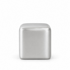 Đôn Vuông Metallic - Bạc