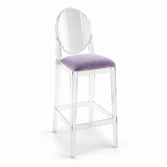 Ghế Ghost Bar Acrylic - Nệm Nhung Màu