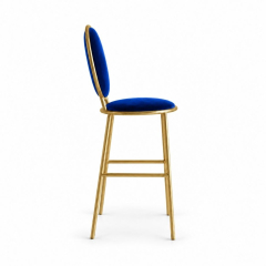Ghế Shell Bar - Nhung Xanh Cobalt