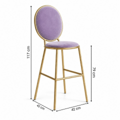 Ghế Shell Bar - Nhung Tím Lilac