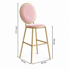 Ghế Shell Bar - Nhung Hồng Đào