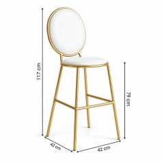 Ghế Shell Bar - Bề Mặt Da Trắng