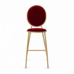 Ghế Shell Bar - Nhung Đỏ Burgundy
