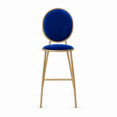 Ghế Shell Bar - Nhung Xanh Cobalt