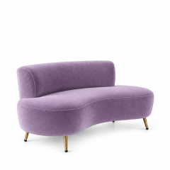 Sofa Cong Flow - Nhung Tím Lilac