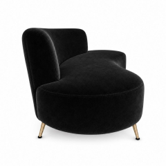 Sofa Cong Flow - Nhung Đen