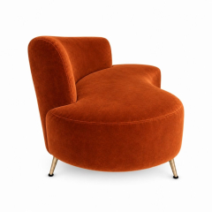 Sofa Cong Flow - Nhung Cam Đất