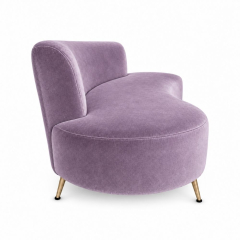 Sofa Cong Flow - Nhung Tím Lilac