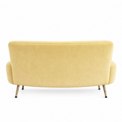 Sofa Cong Flow - Nhung Vàng Bơ