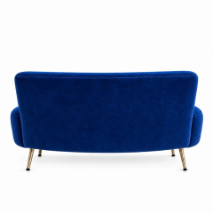 Sofa Cong Flow - Nhung Xanh Cobalt