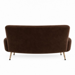 Sofa Cong Flow - Nhung Nâu Chocolate