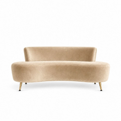 Sofa Cong Flow - Nhung Champagne