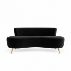 Sofa Cong Flow - Nhung Đen