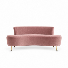 Sofa Cong Flow - Nhung Hồng Dusty