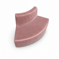 Sofa Module Lưng Nhỏ - Nhung Hồng Dusty