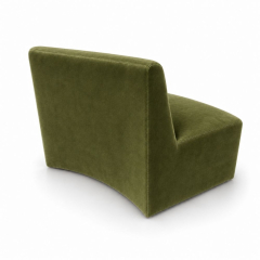 Sofa Module Lưng Nhỏ - Nhung Xanh Olive