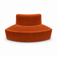 Sofa Module Lưng Nhỏ - Nhung Cam Đất
