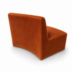 Sofa Module Lưng Nhỏ - Nhung Cam Đất