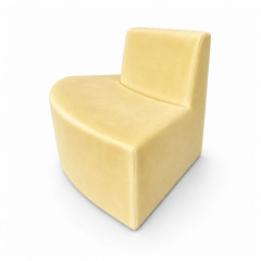 Sofa Module Lưng Nhỏ - Nhung Vàng Bơ