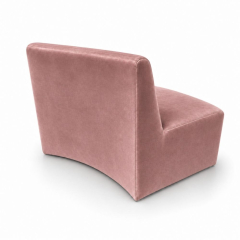 Sofa Module Lưng Nhỏ - Nhung Hồng Dusty