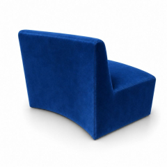 Sofa Module Lưng Nhỏ - Nhung Xanh Cobalt