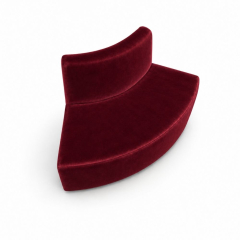 Sofa Module Lưng Nhỏ - Nhung Đỏ Burgundy