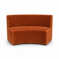 Sofa Module Lưng Lớn - Nhung Cam Đất