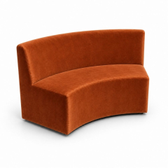Sofa Module Lưng Lớn - Nhung Cam Đất