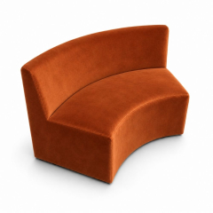 Sofa Module Lưng Lớn - Nhung Cam Đất