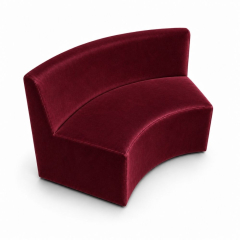 Sofa Module Lưng Lớn - Nhung Đỏ Burgundy