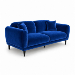 Sofa Đôi Lounge - Nhung Xanh Cobalt