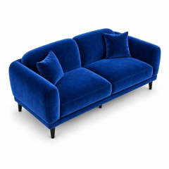 Sofa Đôi Lounge - Nhung Xanh Cobalt