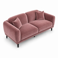 Sofa Đôi Lounge - Nhung Hồng Dusty