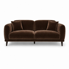 Sofa Đôi Lounge - Nhung Nâu Chocolate