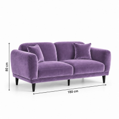 Sofa Đôi Lounge - Nhung Tím Lilac