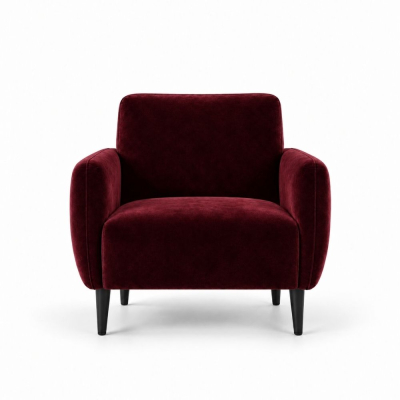 Ghế Sofa Armchair VIP - Nhung Đỏ Burgundy