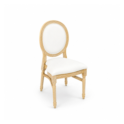 Ghế Louis XVI Lưng Phủ Da 